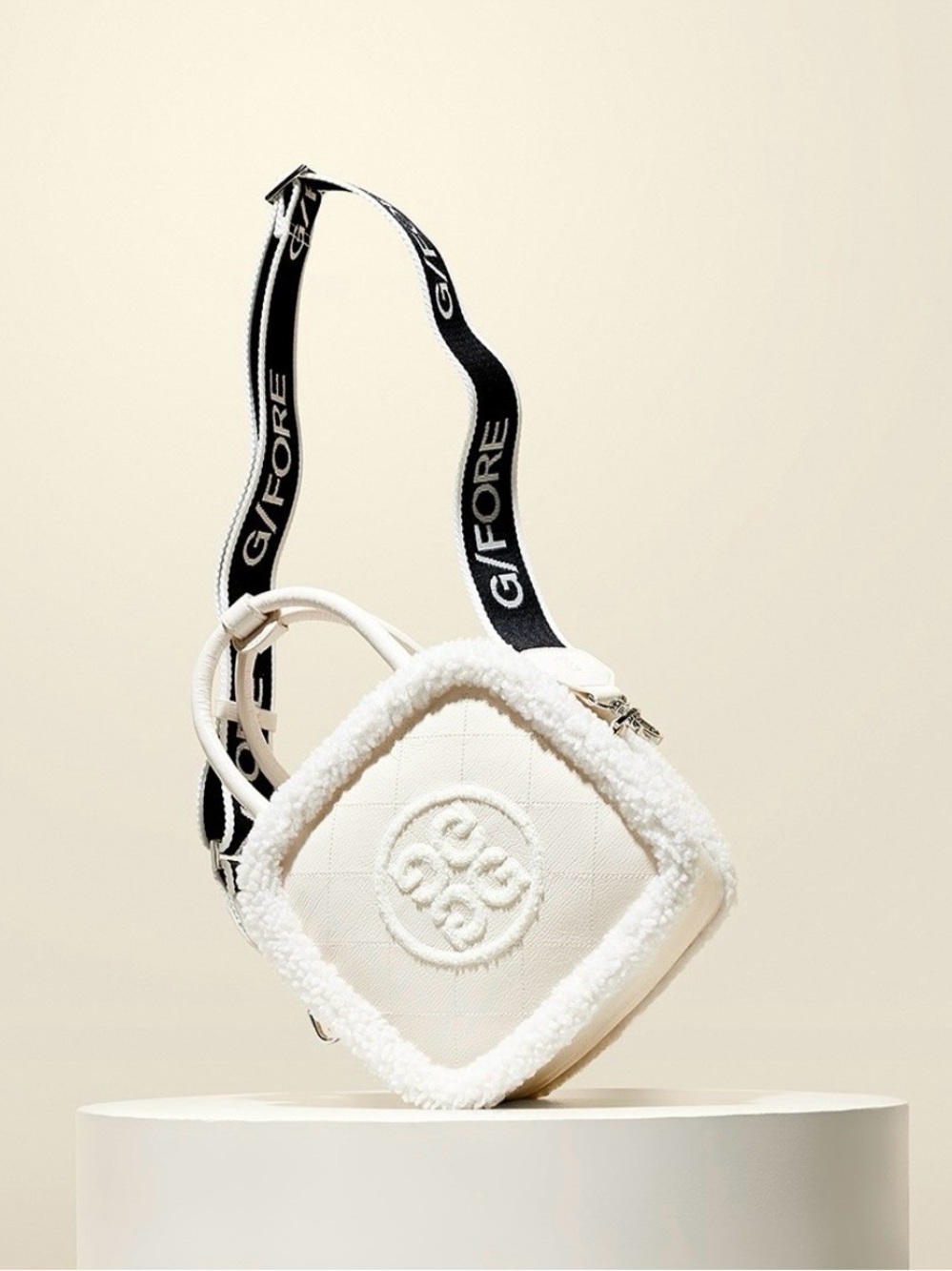 G/Fore Ltd Release The Cube Shearling Square Bag Womens Golf New
